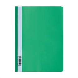Папка-скоросшиватель пластик. А4, 160мкм СТАММ А4, зеленая с прозрачным верхом ММ-32252