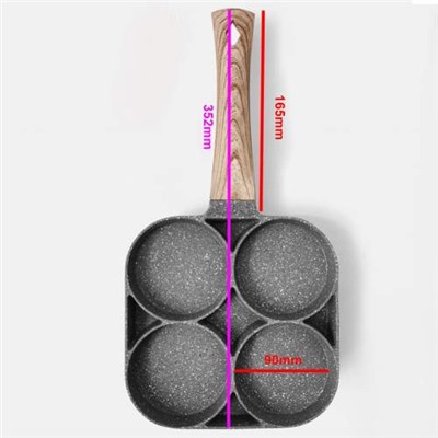 Антипригарная Кухонная Сковорода Egg & hamburger frying pan с 4 отверстиями для жарки яиц, блинов, оладий оптом
