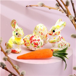 Набор для декора пасхальный «Пасхальные зайцы» 3 × 12 × 13,5 см