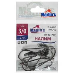 Крючок Marlin's НАЛИМ BAITHOLDER BLN №3/0, 7 шт.