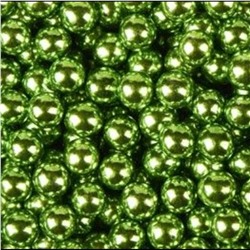 Посыпка кондитерская шарики Зеленые металл 6 мм 100 г