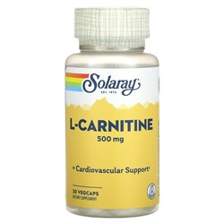 Solaray L-карнитин, 500 мг, 30 растительных капсул