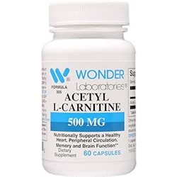 Wonder Labs Acetyl L-Carnitine 500mg, Counteracts Some Aspects of The Natural Aging - 60 Capsules
