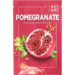 THE SAEM Маска для лица тканевая ЭКСТРАКТ ГРАНАТА Natural Pomegranate Mask Sheet 21 мл