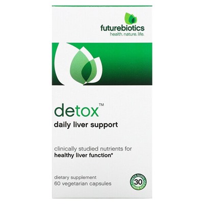 FutureBiotics Detox, Ежедневная поддержка печени, 60 вегетарианских капсул