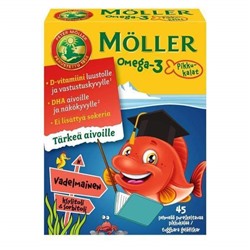 Möller Little Fish 45шт Омега-3 Малина
