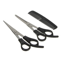 Набор: ножницы парикмахерские 2шт 18см + расческа 12см, металл, пластик B3 SET VETTA