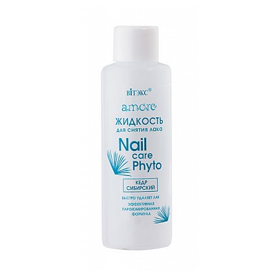 Жидкость для снятия лака AMORE Nail Care Phyto Кедр сибирский 100мл/Витэкс/18/Б