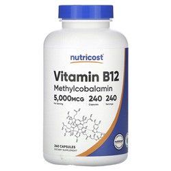 Nutricost Витамин B12 - 5000 мкг - 240 капсул - Nutricost