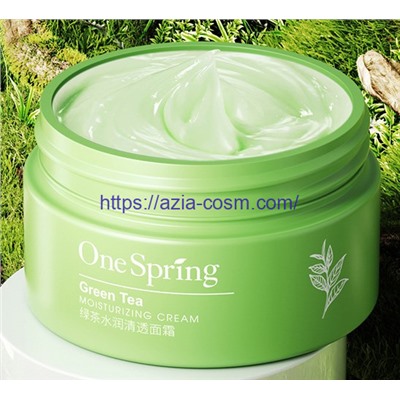 Увлажняющий, очищающий крем One spring с экстрактом зеленого чая(79331)