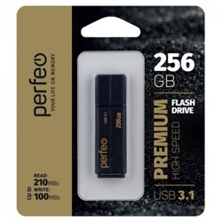 256Gb Perfeo C15 Black High Speed USB 3.1 (PF-C15B0256HS)