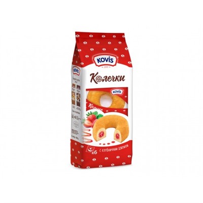 Колечки "Kovis" с Клубничным джемом 240г