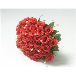 Искусственные цветы, Ветка в букете бутон розы 36 голов (1010237)