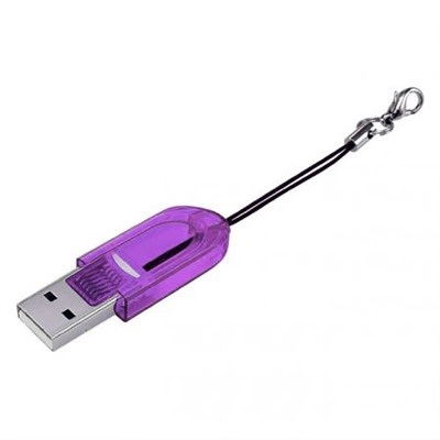 Карт-ридер внешний USB SmartBuy SBR-710-F Violet, microSD/microSDHC