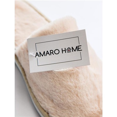 Тапочки женские AmaroHome, размер 39-41, цвет бежевый