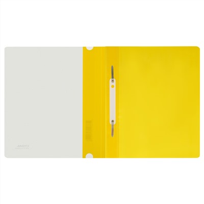 Папка-скоросшиватель пластик. СТАММ А5, 180мкм, желтая с прозр. верхом ММ-31302