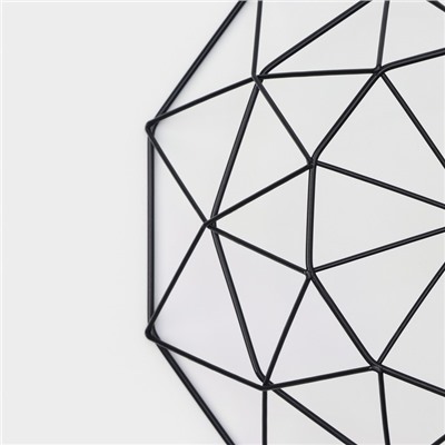 Фруктовница Доляна «Геометрия», 26×26×8 см, цвет чёрный