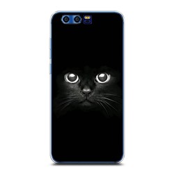 Силиконовый чехол Взгляд черной кошки на Honor 9