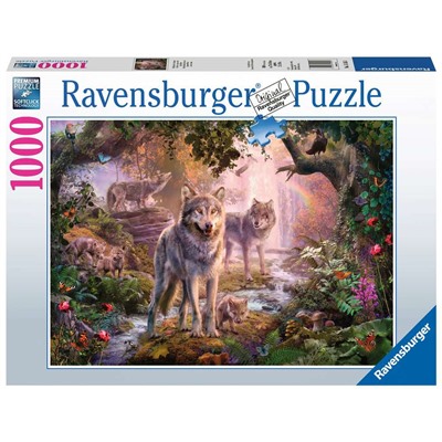 Ravensburger. Пазл карт. 1000 арт.15185 "Семейство волков летом"