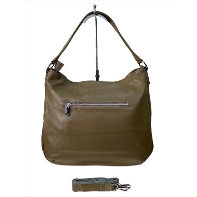 Женская сумка из натуральной кожи, цвет бежево-коричневый