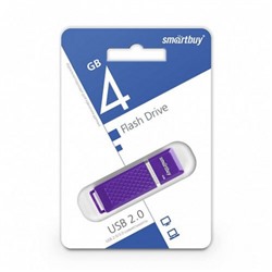 Флеш-диск 4GB Smart Buy Quartz фиолетовый