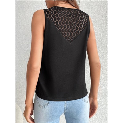 SHEIN Tall Tank Top mit Kontrast Spitzen