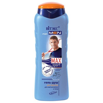 Витэкс FOR MEN MAXsport ГЕЛЬ-ДУШ д/волос и тела (400мл).18