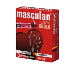 Презервативы Masculan 1 classic, нежные 3 шт