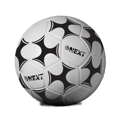 Мяч футбольный "Next" ПВХ 1 слой, камера рез., маш.обр. в пак. арт.SC-1PVC300-BW