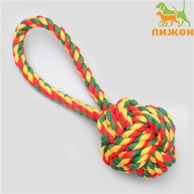 Игрушка канатная "Мяч с петлей", до 65 гр, микс цветов