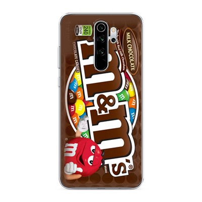 Силиконовый чехол M&Ms черный на Xiaomi Redmi Note 8 Pro