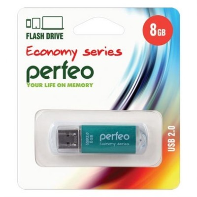 8Gb Perfeo E01 Green Economy Series USB 2.0 (PF-E01G008ES)