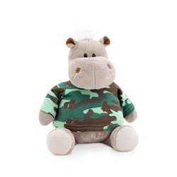 Мягкая игрушка «Бегемот: В армейской футболке», 20 см