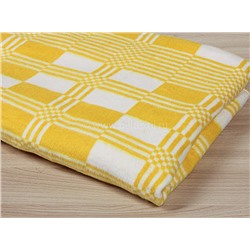 Одеяло байковое 140*205  клетка цв. желтый