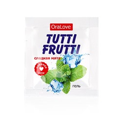 Гель-смазка TUTTI-FRUTTI OraLove Сладкая мята, на водной основе, съедобная, 4 г