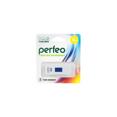 8Gb Perfeo S03 White USB 2.0 (PF-S03W008)