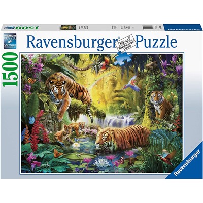 Ravensburger. Пазл карт. 1500 арт.16005 "Спокойные тигры"