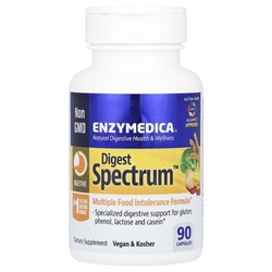Enzymedica Digest Spectrum, Формула для непереносимости пищи - 90 капсул - Enzymedica