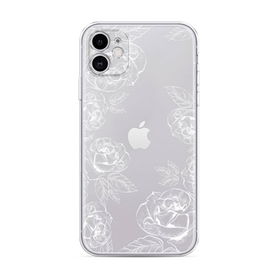 Силиконовый чехол Розы графика на iPhone 11