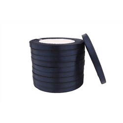 Однотонная атласная лента (сине-черный), 6мм * 250 ярдов