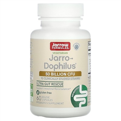 Jarrow Formulas Jarro-Dophilus, 50 миллиардов КОЕ, 60 растительных капсул