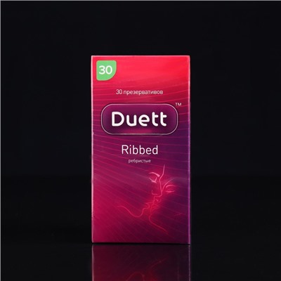 Презервативы DUETT ribbed №30 (К)