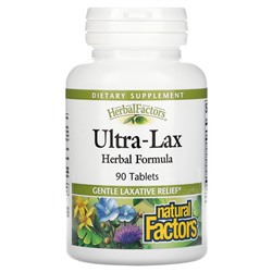 Natural Factors Ultra-Lax, Травяная Формула - 90 таблеток - Natural Factors