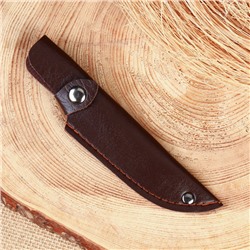 Ножны - чехол для ножа кожаный, под лезвие до 10 х 3 см, темно-коричневый