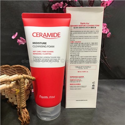 Пенка для умывания FarmStay Ceramide Moisture Cleansing Foam 180 мл (125)