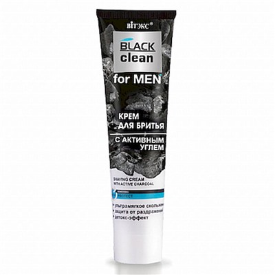 Крем для бритья Black Clean for men с активным углем 100мл Витэкс/20/М