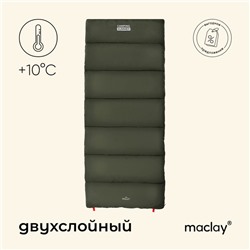 Спальный мешок maclay camping summer, одеяло, 2 слоя, левый, 220х90 см, +10/+25°С