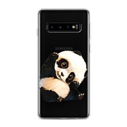 Силиконовый чехол Большеглазая панда на Samsung Galaxy S10