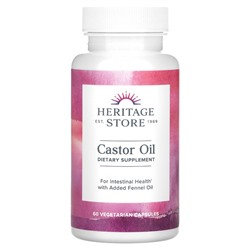Heritage Store Castor Oil, 60 Vegetarian Capsules