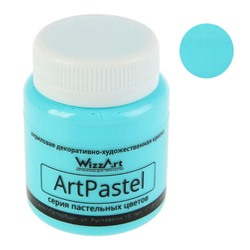 Краска акриловая Pastel 80 мл, WizzArt, Бирюза пастельный WA10.80, морозостойкая